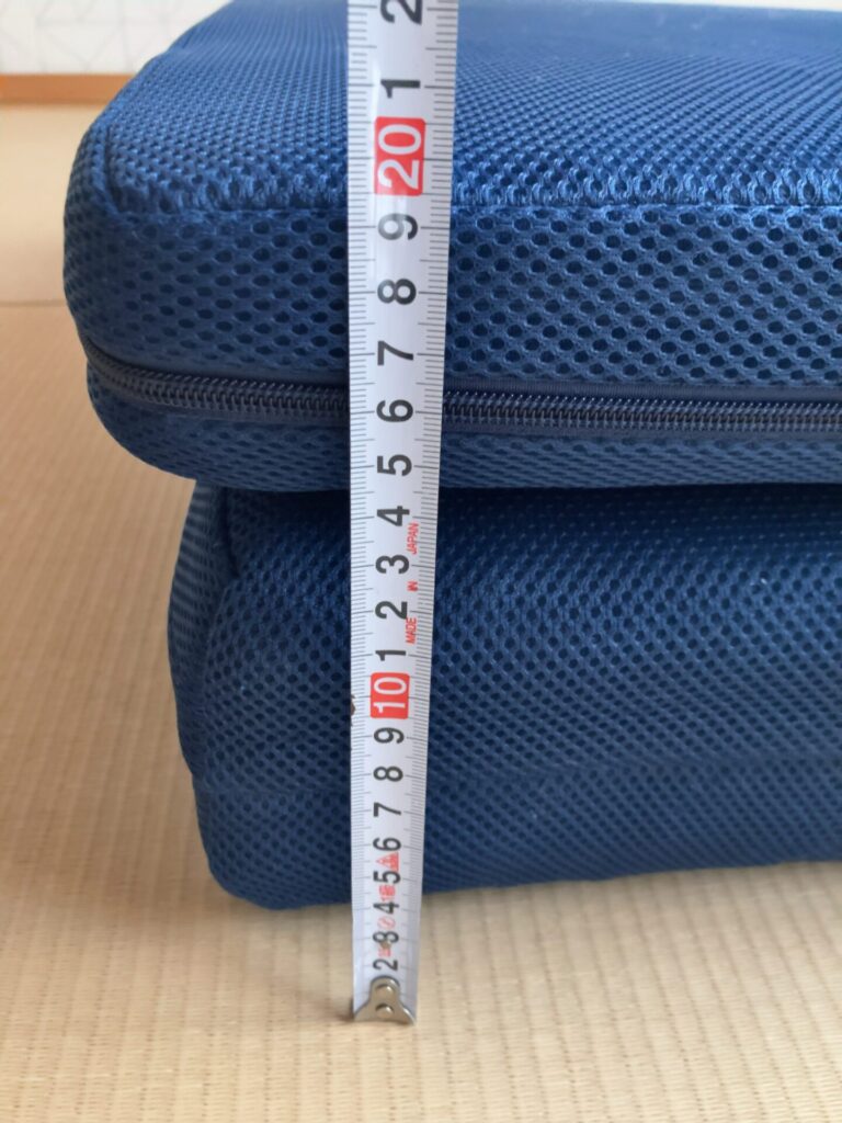 機能性布団の厚み