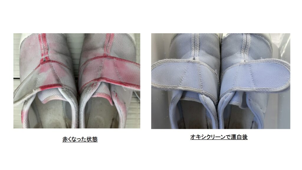 漂白の前後の写真