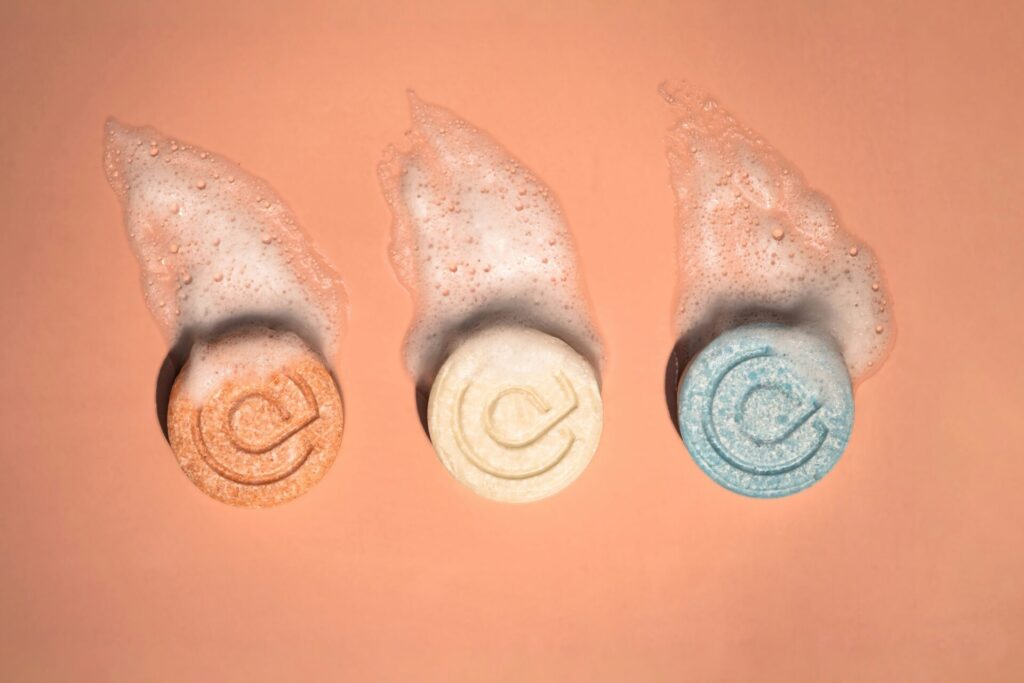 石鹸と泡の写真