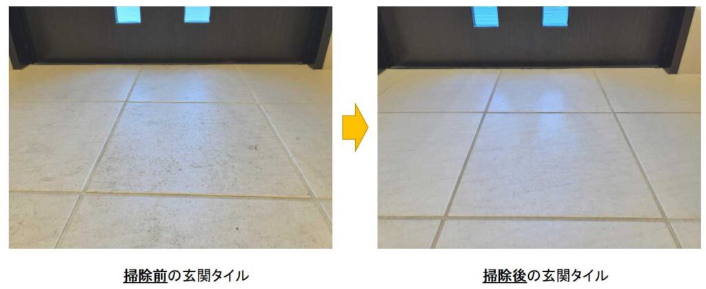 清掃前後の比較