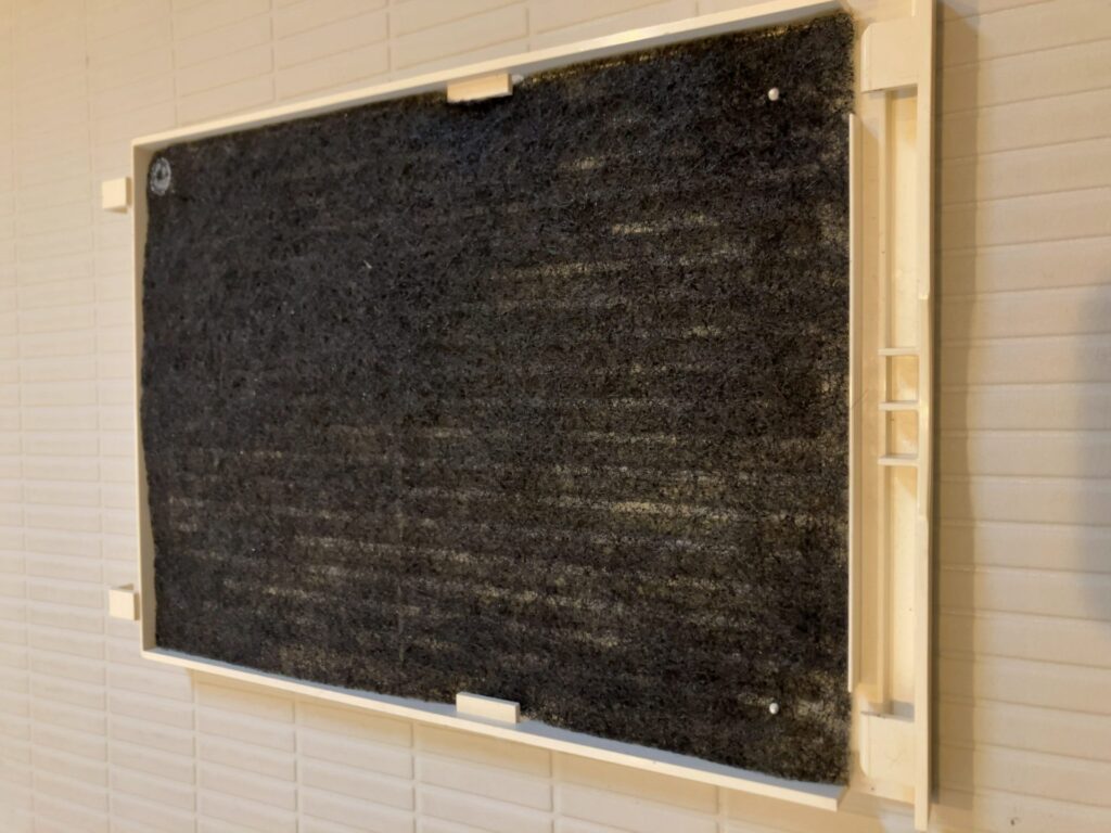 浴室乾燥機の交換後のフィルタ