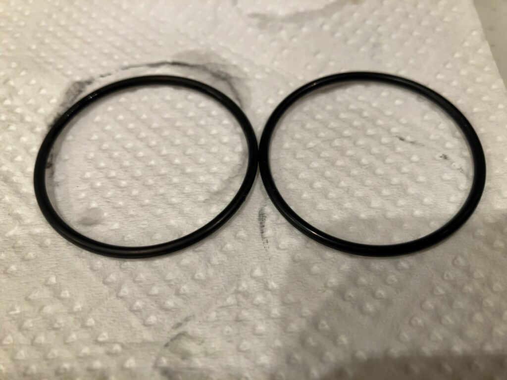 交換前後のOリング