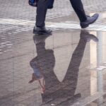 雨の日の足元