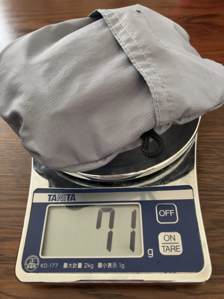 ミレーの帽子の重さ